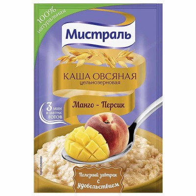 Каша овсяная Мистраль Манго-персик 40гр м/у