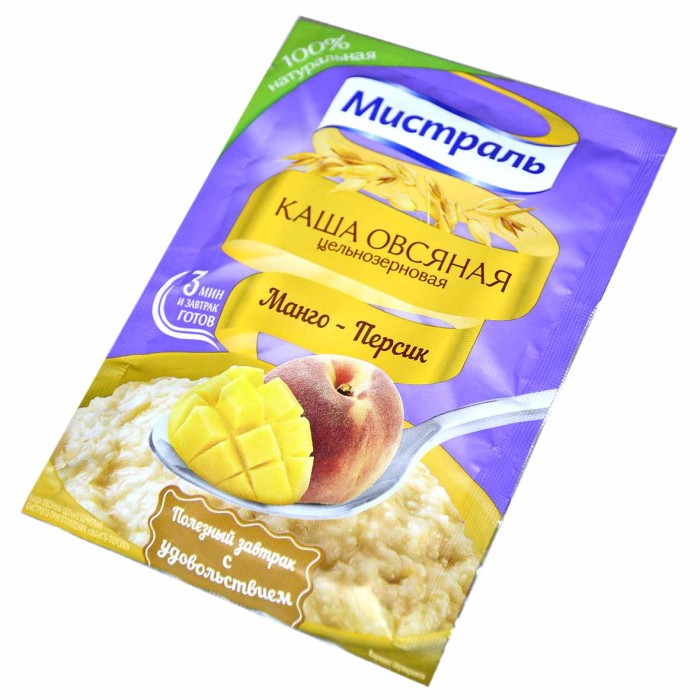 Каша овсяная Мистраль Манго-персик 40гр м/у