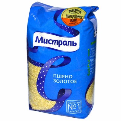 Крупа пшено Мистраль золотое 900гр м/у