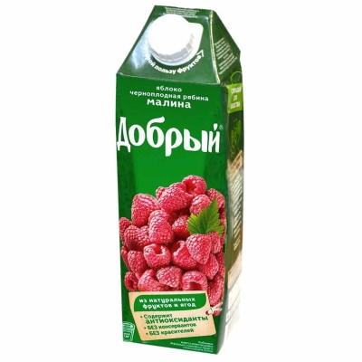 Нектар Добрый из яблок,черноплодной рябины и малины 1л т/п
