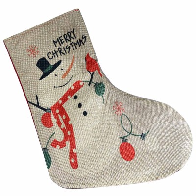 Украшение новогоднее Сапог-мешок на камин с пайетками