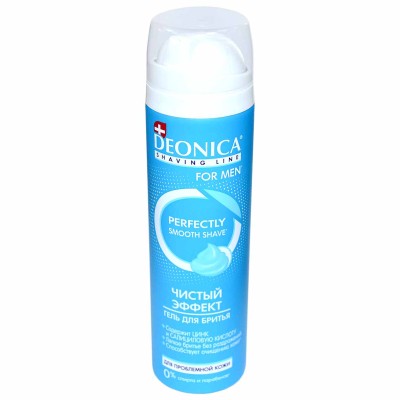 Гель для бритья Deonica for Men чистый эффект 200мл ж/б