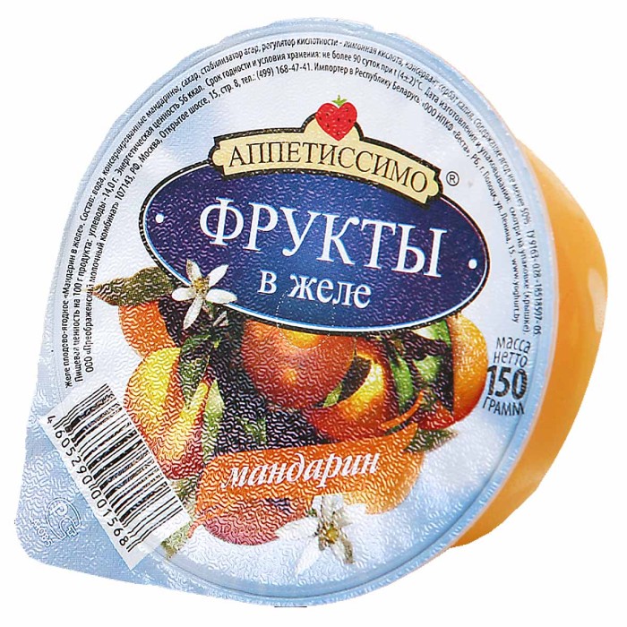 Желе плодово-ягодное мандарин 150гр пэт