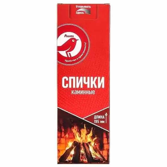 Спички каминные Ашан 19,5см к/у
