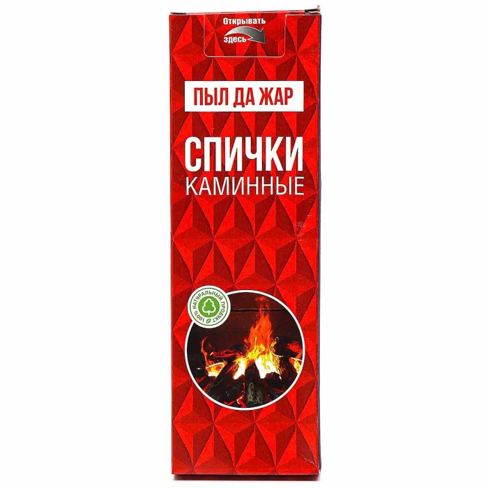 Спички каминные Ашан 19,5см к/у