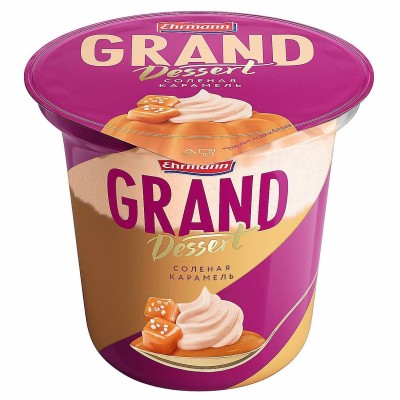 Пудинг Ehrmann Grand Dessert соленая карамель 4,9% 200гр пэт