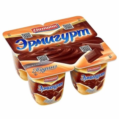 Пудинг Эрмигурт шоколад 3,2% 100гр пэт