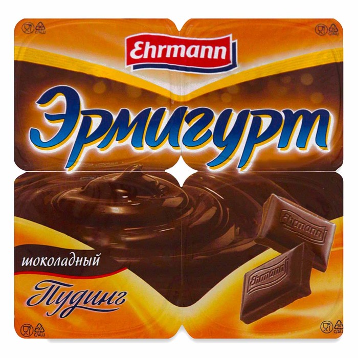 Пудинг Эрмигурт шоколад 3,2% 100гр пэт
