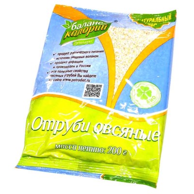 Отруби Петродиет Баланс калорий овсяные 200гр м/у