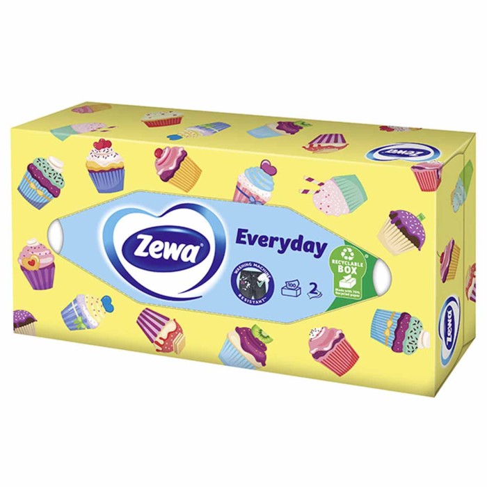 Салфетки косметические Zewa Everyday 2сл 100л к/у