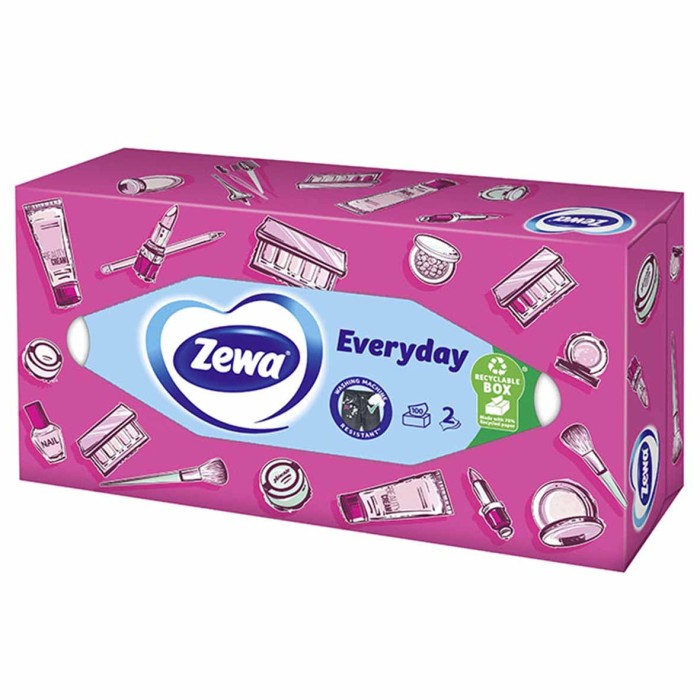 Салфетки косметические Zewa Everyday 2сл 100л к/у