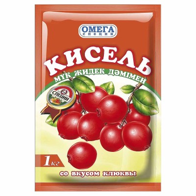 Кисель Омега клюква 1кг м/у