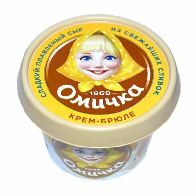 Сыр плавленый Ястро Омичка крем-брюле 80гр пэт