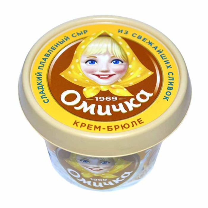 Сыр плавленый Ястро Омичка крем-брюле 80гр пэт