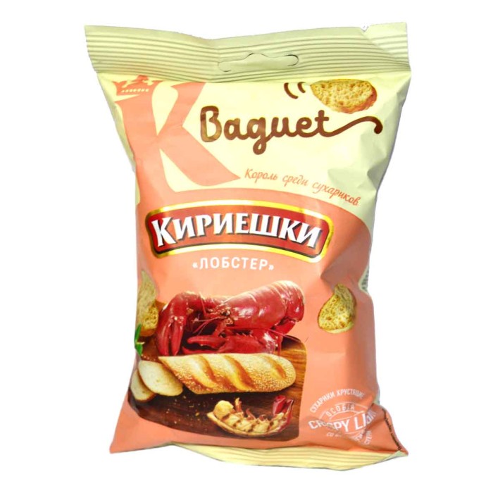 Сухарики Кириешки Baguet вкус лобстер 50гр м/у