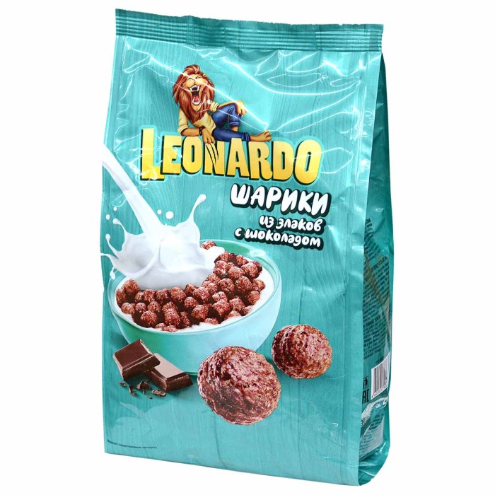 Завтрак готовый Leonardo шоколадные шарики 200гр м/у