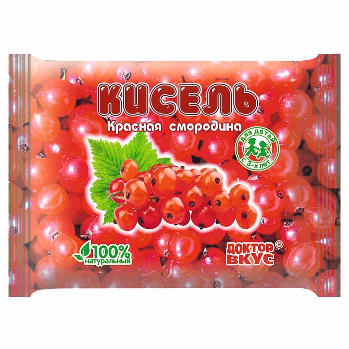 Кисель Доктор вкус красная смородина 200гр брикет