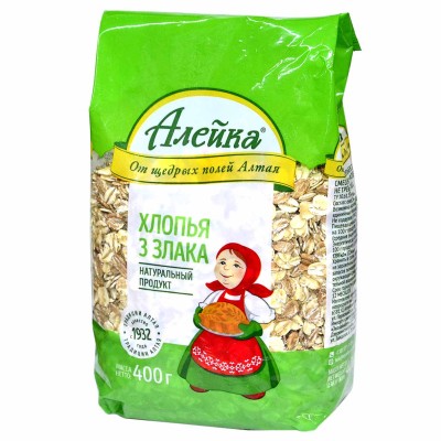 Хлопья Алейка 3 злака 400гр м/у