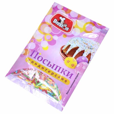 Посыпка кондитерская Preston Радуга-вермишель 7гр м/у