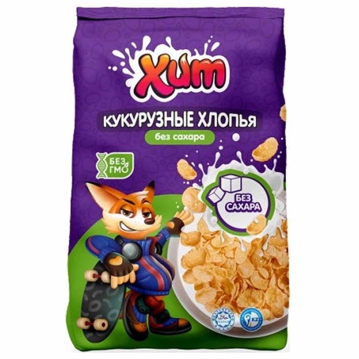 Хлопья кукурузные Хит без сахара 150гр м/у