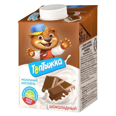 Коктейль молочный Топтыжка шоколадный 3,2% 500мл т/п