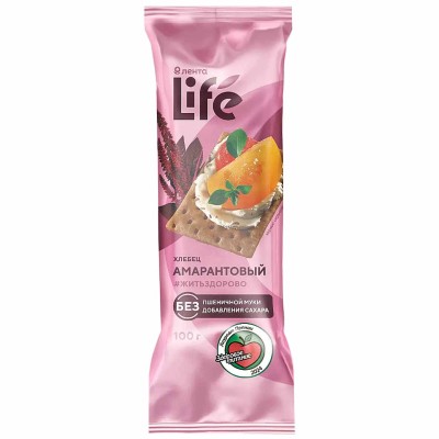Хлебец Лента Life амарантовый 100гр м/у
