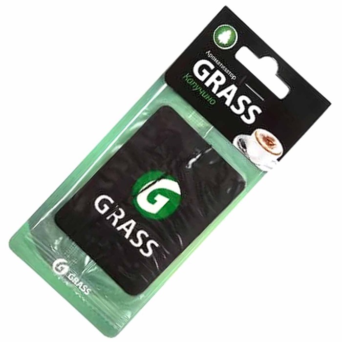 Ароматизатор для авто Grass Каппучино картонный