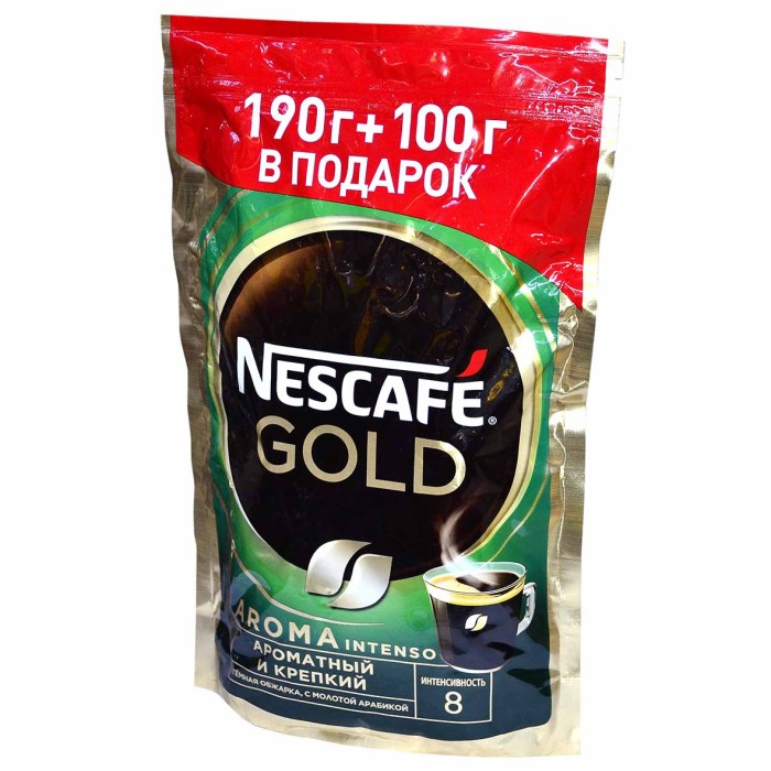 Кофе растворимый Nescafe Gold Aroma Intenso 290гр м/у