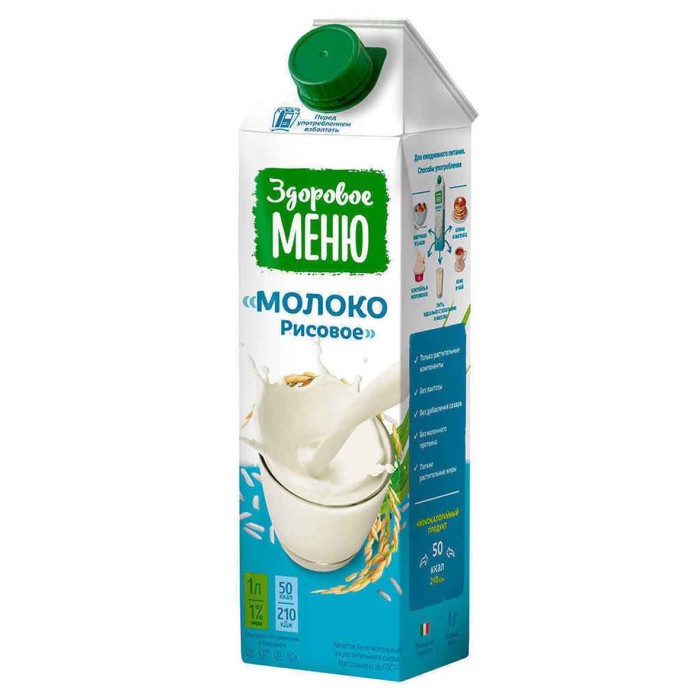 Молоко Здоровое меню рисовое 1л т/п