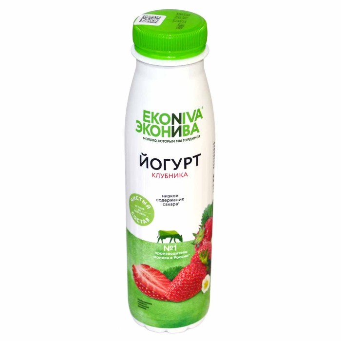 Йогурт питьевой Fitness line клубника 2,5% 300гр пэт