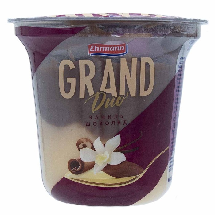 Пудинг Grand Duo шоколадно-ванильный 1,8% 230гр пэт