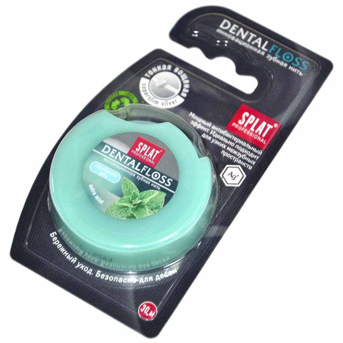 Нить зубная Splat Professional DentalFloss с волокнами серебра 30м пэт