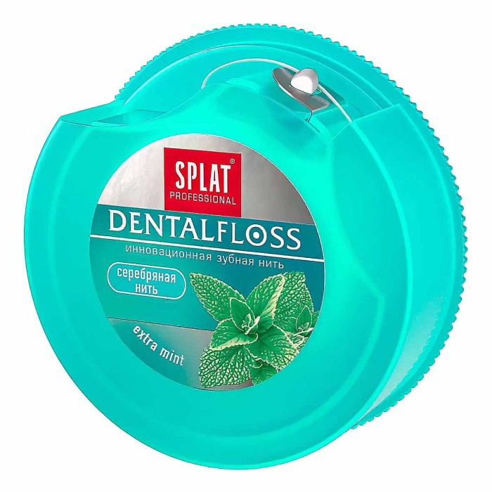 Нить зубная Splat Professional DentalFloss с волокнами серебра 30м пэт