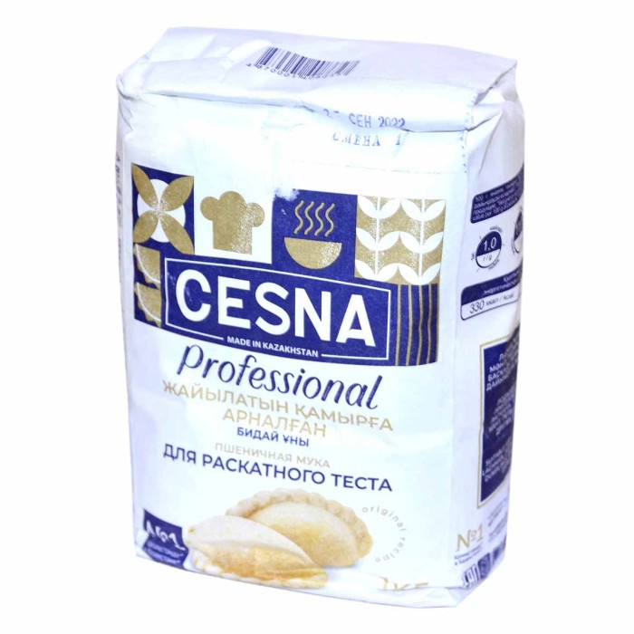 Мука Цесна пшеничная для раскатного теста 1кг м/у