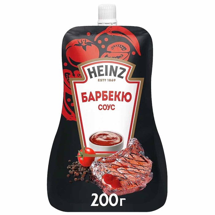 Соус Heinz Томатный барбекю 200гр д/п