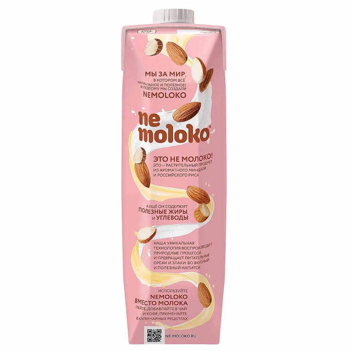 Напиток рисовой Nemoloko Миндальный 1л т/п