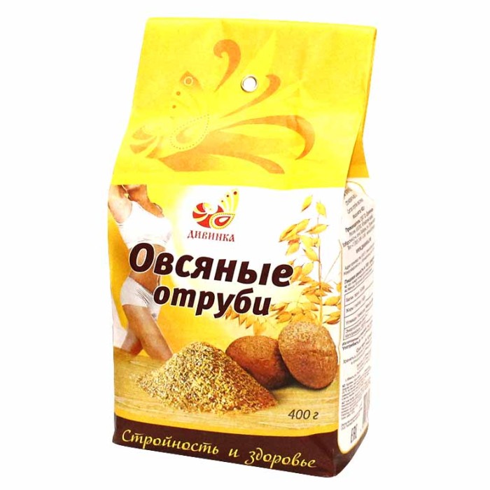 Отруби Дивинка овсяные 400гр м/у