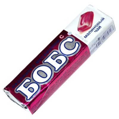 Леденцы Бобс малиновый чай и витамин С 35гр м/у