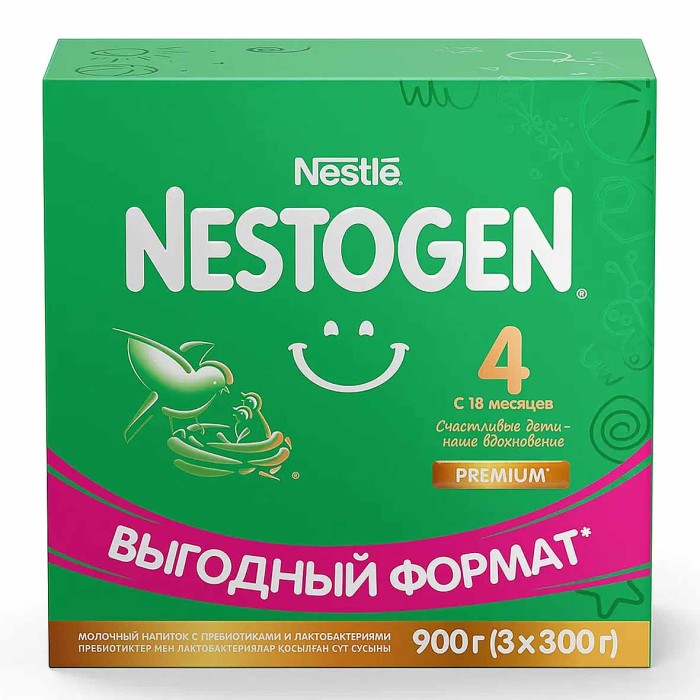 Молочко детское Nestogen с пребиотиками и лактобактериями с 18мес 900гр к/у
