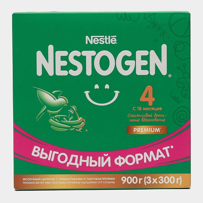 Молочко детское Nestogen с пребиотиками и лактобактериями с 18мес 900гр к/у