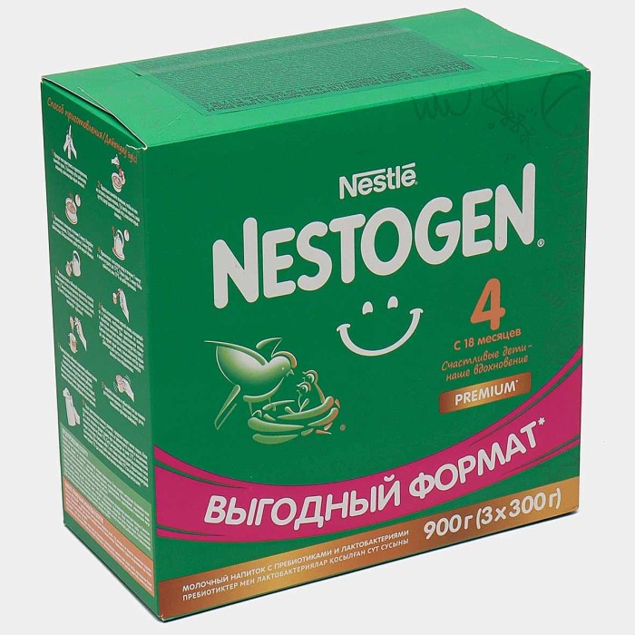 Молочко детское Nestogen с пребиотиками и лактобактериями с 18мес 900гр к/у