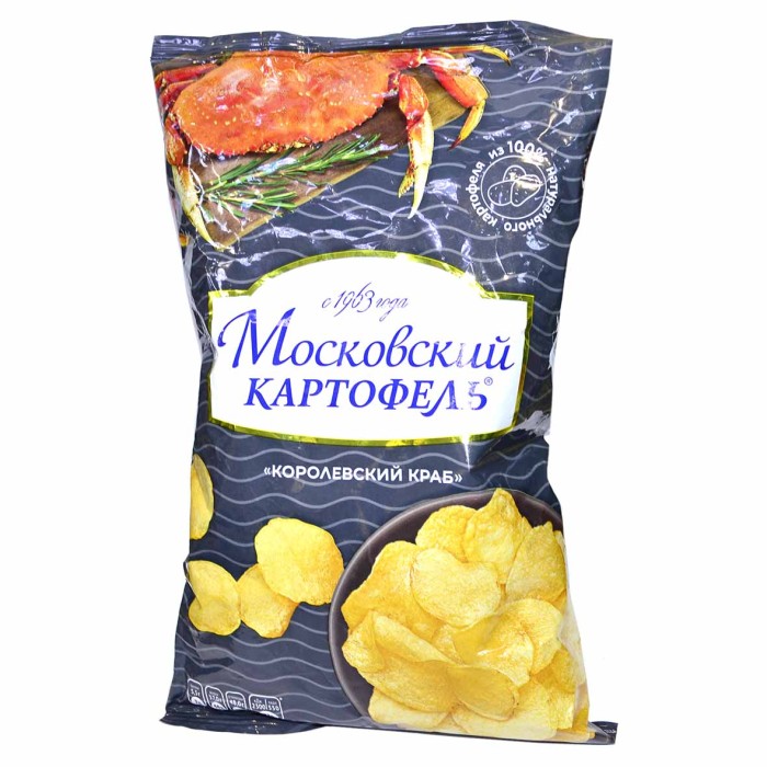 Чипсы Московский картофель вкус королевский краб 60гр м/у