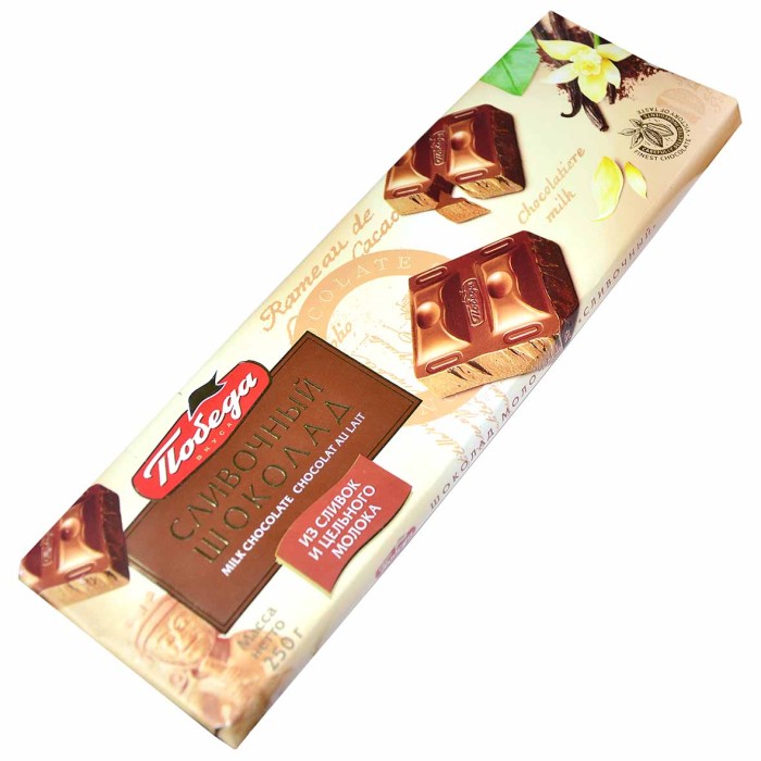 Шоколад Победа Сливочный молочный 250гр м/у