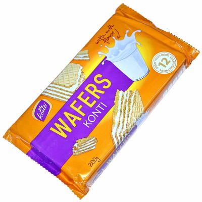Вафли Конти Wafers молоко 200гр м/у
