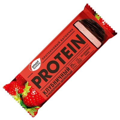 Батончик протеиновый Smart Formula клубничный 40гр м/у