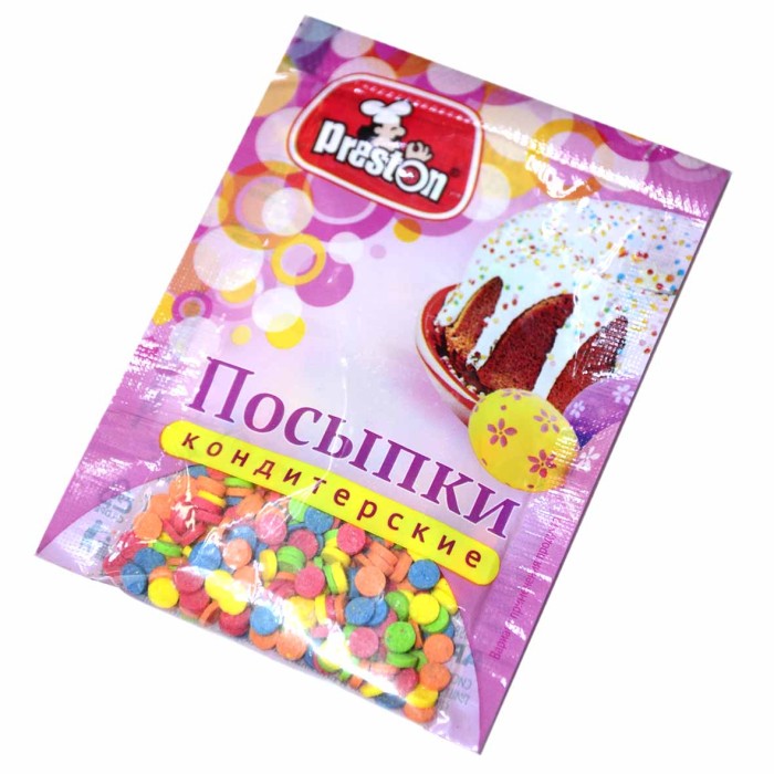 Посыпка кондитерская Preston Радуга-звездочки/конфетти 7гр м/у
