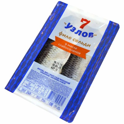 Сельдь 7узлов Популярное в масле 240гр пэт