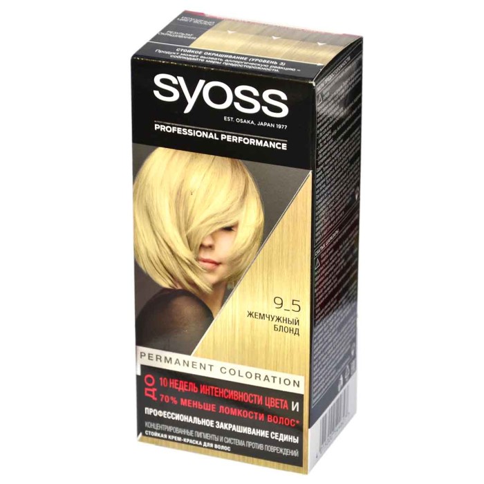 Краска для волос Syoss 9-5 Жемчужный блонд 110мл к/у
