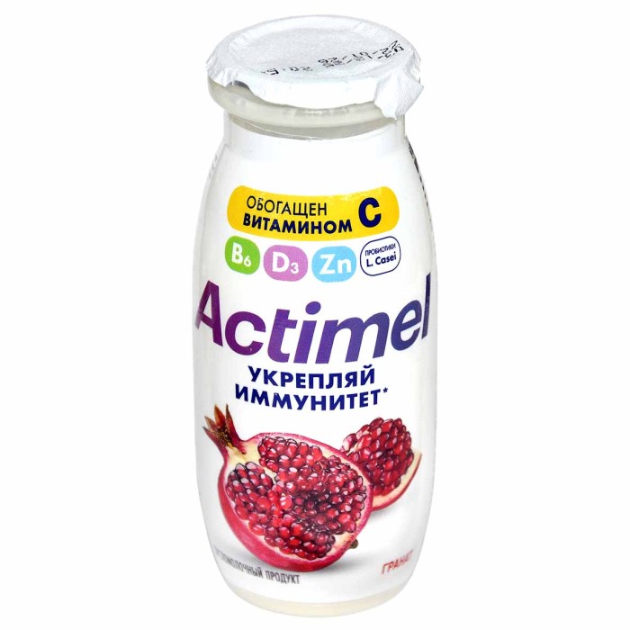 Напиток Actimel гранат с витамином С 95мл пэт