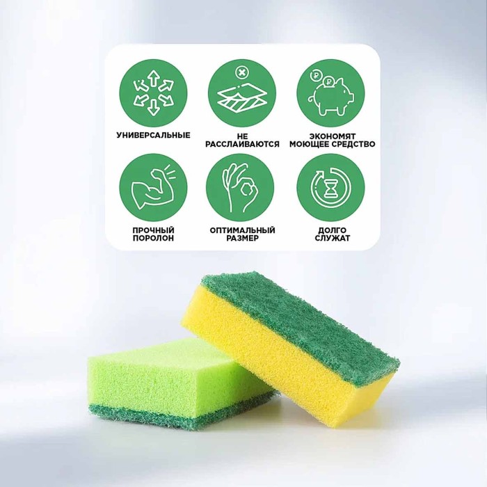 Губки для посуды Paterra Aktiv Maxi 10шт м/у